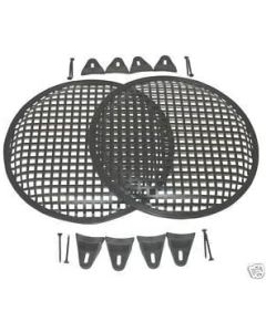 Pair of 10 Inch 10" Universal Metal Car Audio Speaker SubWoofer Waffle Grill Protector Cover With Clips and Screws