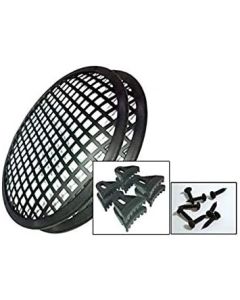 Nippon America (2) 18" INCH Grill Waffle Speaker SUB WOOFER Speaker Grills with Clips and Screw