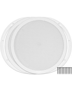 Reliable Hardware Company RH-4002-10-2-A White Universal Surface Mount 10" Speaker Covers, Pair