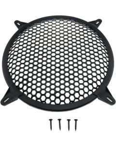 E-outstanding 10Inch Subwoofer Speaker Waffle Grill Guard Protector Cover Black Plastic Mesh Round Car Subwoofer Speaker Cover