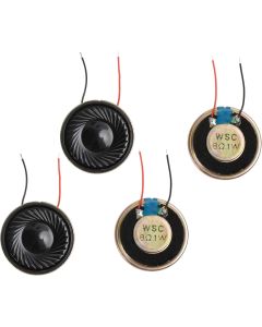 YXQ 1W 8 Ohm Micro Internal Speaker Loudspeaker 2800Hz 31mm Dia Round Metal Shell Wire (4Pcs)